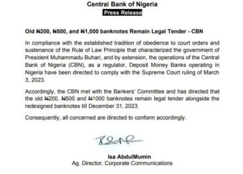 No hiding place for CBN, old N200, N500 and N1,000 still legal tender