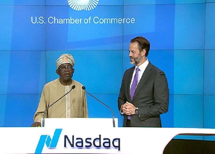“I count on you to invest in Nigeria,”  Tinubu tells US investors at Nasdaq